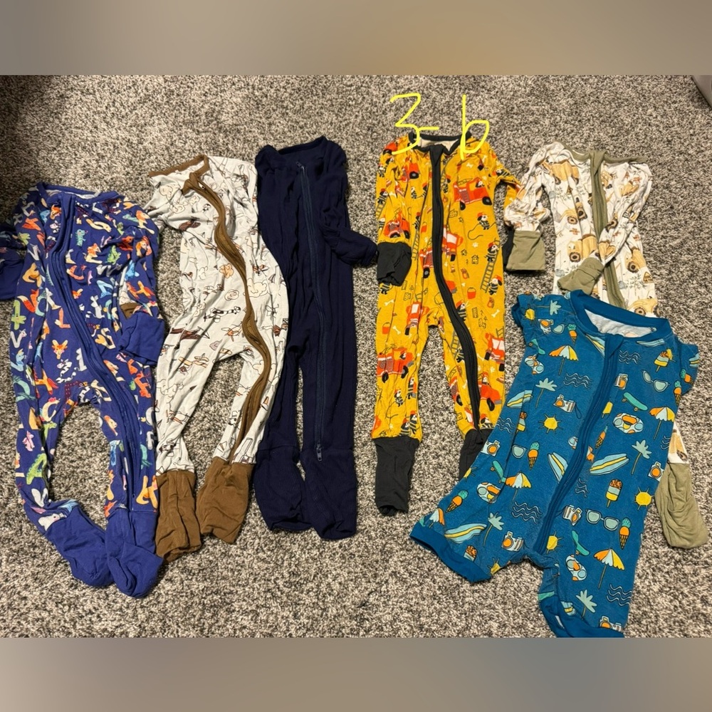 BAMBOO- 6total including 2 Little Sleeps brand!